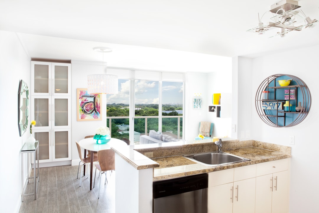Sunlit modern kitchen